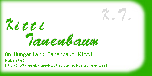 kitti tanenbaum business card